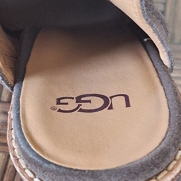 UGG Valencia Peep Toe Booties 1095391 women's size 7 Sandal Bootie Shootie Brown - Picture 15 of 16